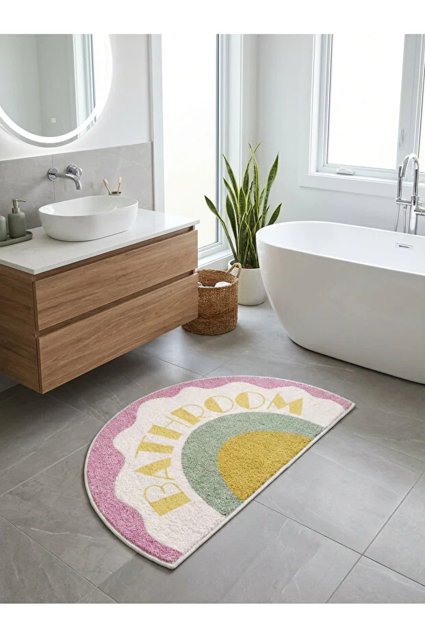 Decomia Home Digital Non-Slip Washable Colorful Modern Bath Mat Bathroom Rug Si