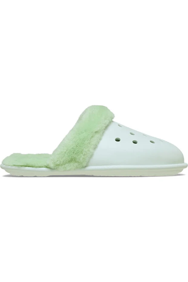 Crocs Classic Fuzz Scuff Mint Tint Unisex Slippers