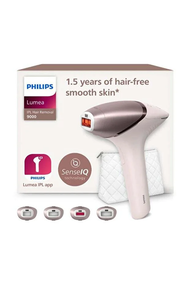 Philips Lumea IPL Hair Removal 9000 Series BRI958/60, SenseIQ, 4 Attachments, Rose Gold